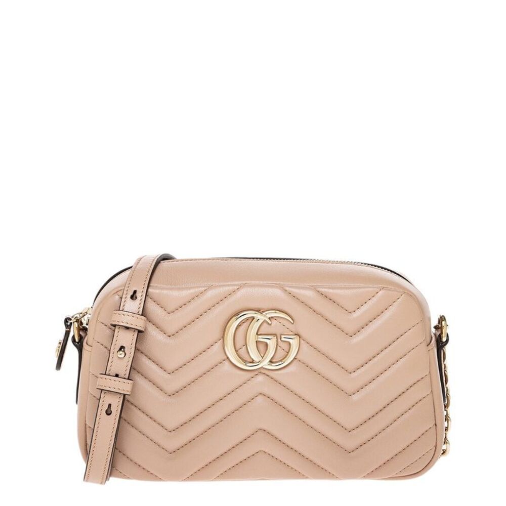 Gucci Gg Marmont Small Leather Camera Crossbody, Pink